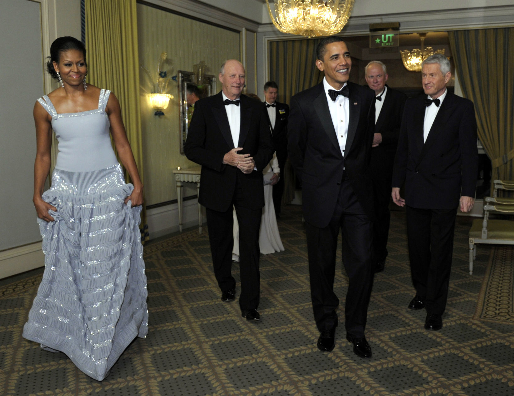 Barack Obama, Michelle Obama, King Harald V, Thorbjorn Jagland